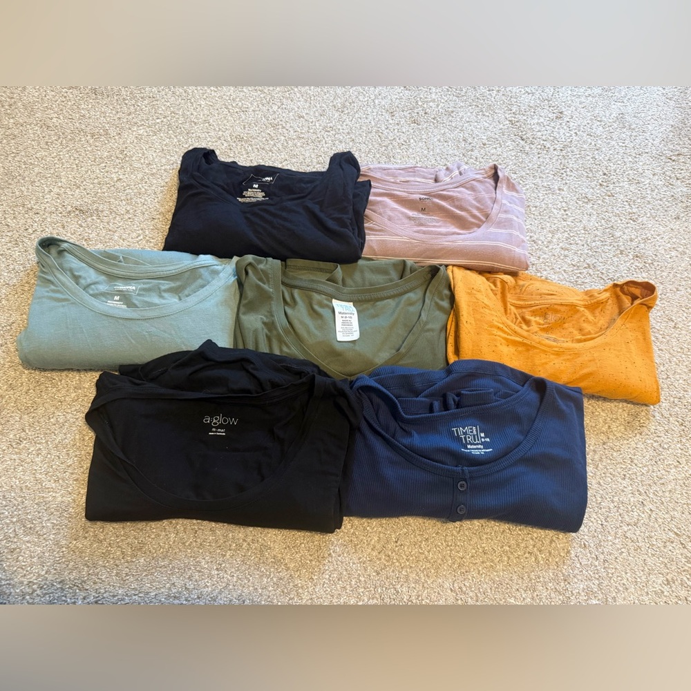 Size medium maternity long sleeve top bundle
